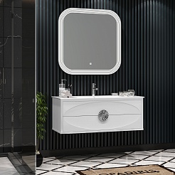 Opadiris Мебель для ванной Ибица 120 подвесная белая/хром – фотография-2